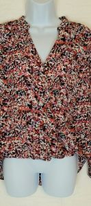 The Limited Long Sleeve Multi Colored Sheer Blouse